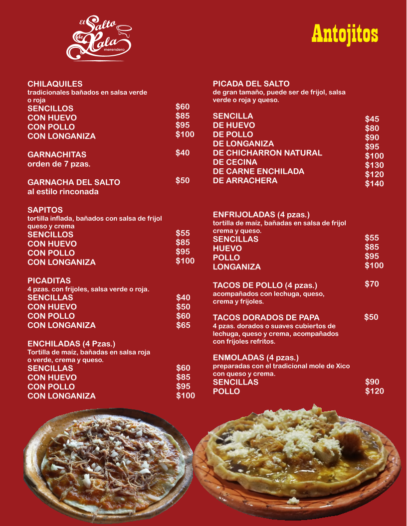 El Salto de Xala Menu - Image 4
