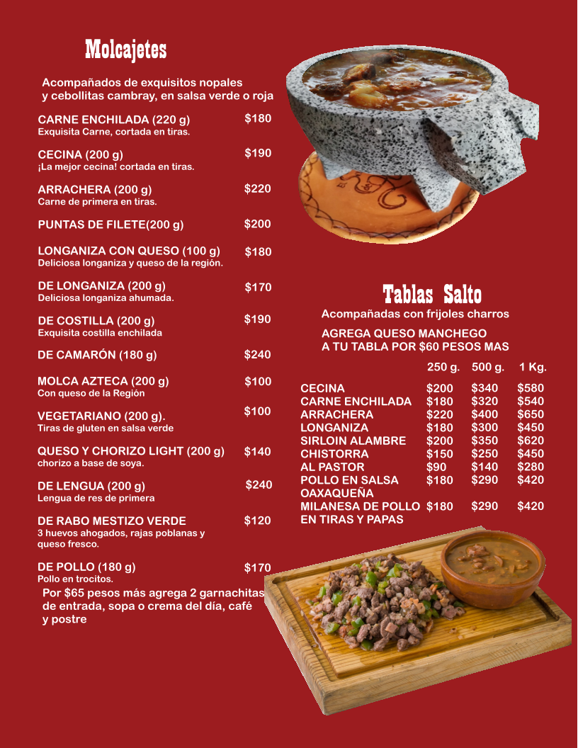 El Salto de Xala Menu - Image 5